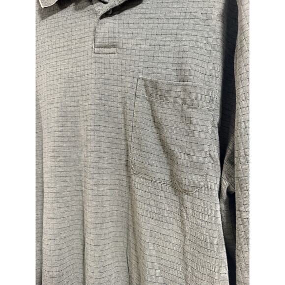 Haggar Men's Long sleeve Polo Shirt- Green Size L - Picture 3 of 4